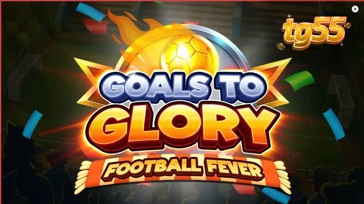 Captura de tela do jogo Goals to Glory Football Fever, mostrando animais jogadores de futebol em um estádio vibrante.